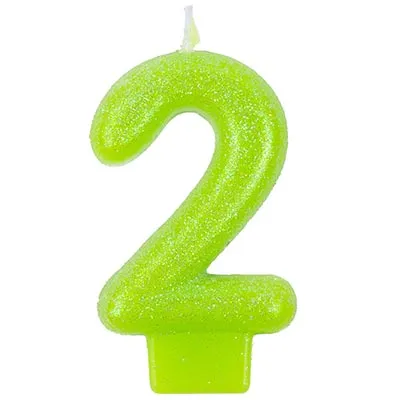 Свеча -цифра Блеск "2" 7,6 см